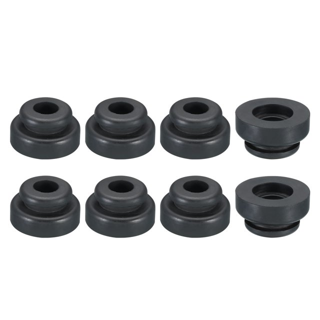 Unique Bargains Refrigeration Compressor Rubber Mounting Feet, 8 Pack Foot Mount Anti Vibration Pad Replacement, Black