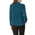 thumbnail image 4 of INSPIRE CHIC Women's Tie Neck Button Down Work Long Sleeves Blouse Shirts, 4 of 5