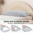 thumbnail image 2 of PiccoCasa 2 Pcs Body Pillowcases Microfiber Envelope Long Pillowcover, Queen Grey, 2 of 8