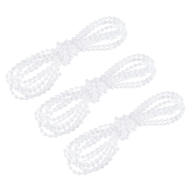 Unique Bargains Chaîne à Billes pour Stores de 3,34 Yards 3 Pcs Stores à Rouleau pour Pièces de Réparation de Fenêtre, Blanc