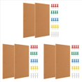 thumbnail image 1 of 3 Set Cork Board Bulletin Board, Small Rectangular Pin Board for Wall, Self-Adhesive Cork Board for Office,3 set x corkboard, 1 of 6