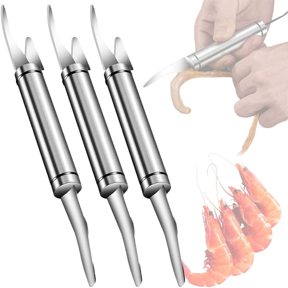 Jinsinto 5 in 1 Multifunctional Fish Mouth Knife, Household Shrimp Line Knife, Kitchen Fish Scale Planer