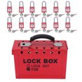 thumbnail image 2 of Lockout Tagout Lock Box, 12 Pcs 38mm Padlocks 24 Pcs Keys, Portable Lockout Tagout   Sets With Reinforced Nylon PA Lock Shell, Loto Kits For Lockout Tagout Station, 2 of 8