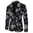 thumbnail image 5 of Men Christmas Snowflake Santa Suite Men Printed Pocket Lapel Button Tuxedo Jacket Suit Jacket Suit 3 Piece Suit Men 3 Piece Tuxedo for Men Suits for Young Men, 5 of 5
