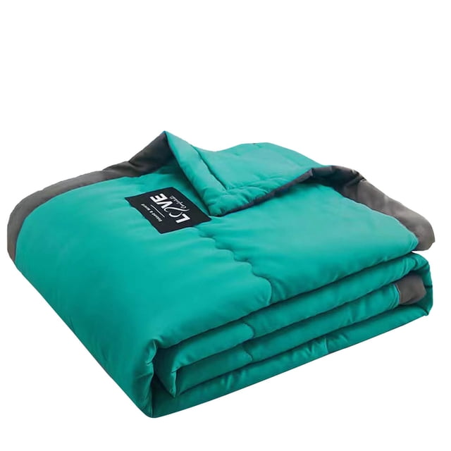 VogueV Queen-Size Cooling Comforter 170x200cm - Temperature-Regulating Bedding Green