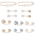 thumbnail image 4 of MasteelfCA 12pcs Delicate Pearl Brooch Pin Skirt Waist Button Durable Alloy Brooch Pin, 4 of 7