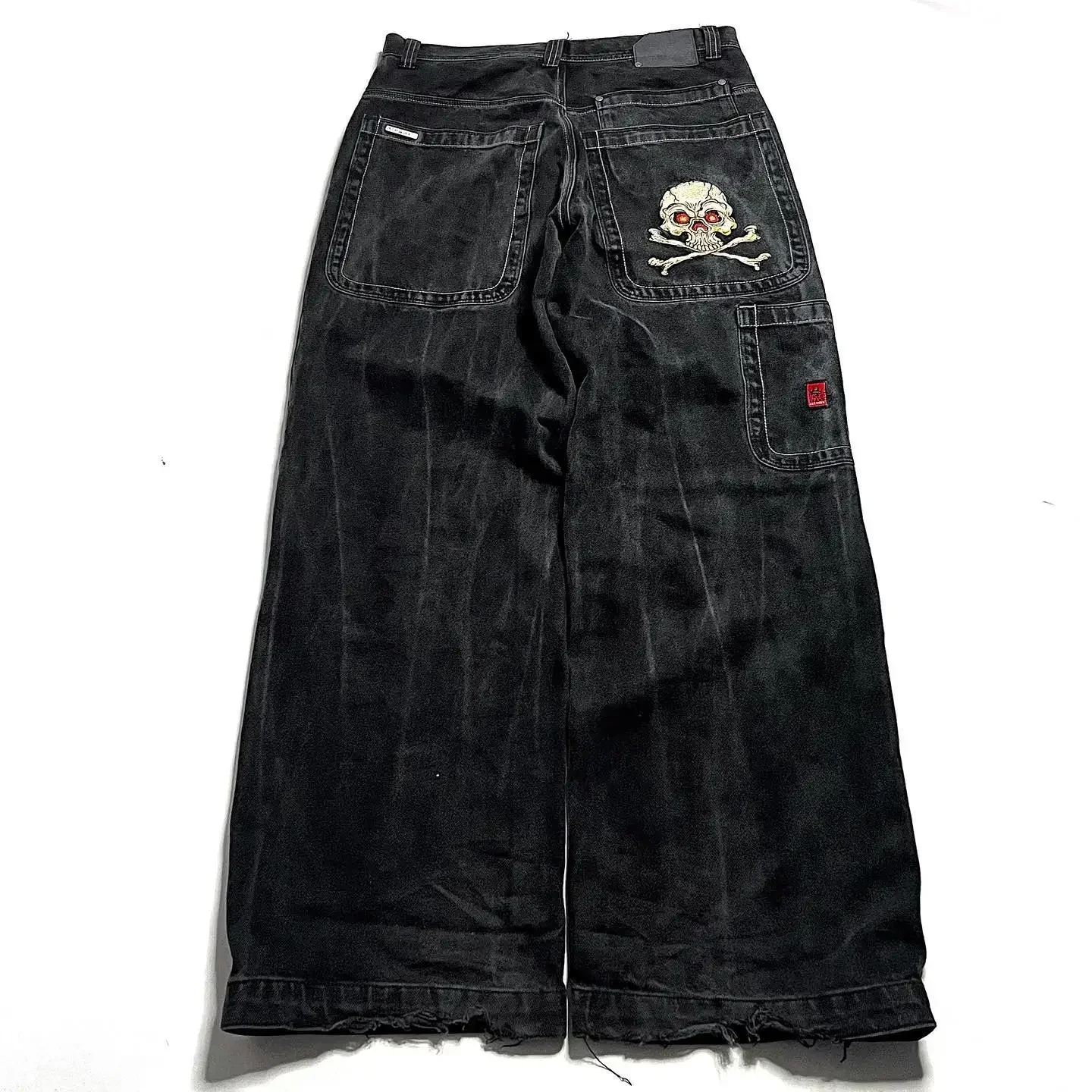 JNCO Jeans New Harajuku Hip Hop Retro Skull Graphic Embroidered