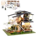 thumbnail image 1 of Miniature Dollhouse, 360-Degree Mini Dollhouse Three-Story Romantic French Style  For Home Display Collection For Gift Giving For Kids Adults, 1 of 8