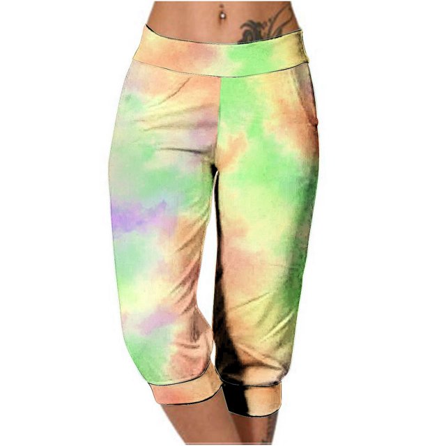 Yuyuzo Womens Capri Pants High Waisted Drawstring Sweatpants Running Gym Cropped Trousers with Pockets