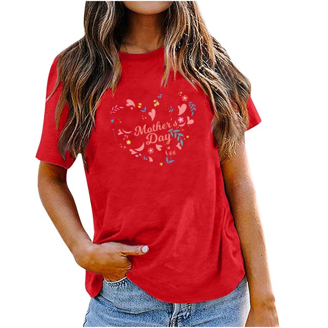EQWLJWE Hauts pour Femmes T-Shirt Graphique Surdimensionné Manches Courtes Col Rond Épaule Tombante Décontracté Liquidation