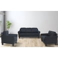 thumbnail image 2 of K-Living Samara Microsuede KD Chaise fixe en bleu nuit, 2 of 5