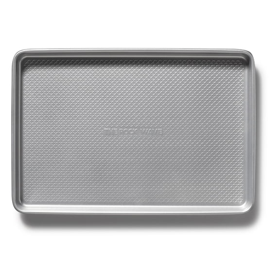 Starfrit The Rock Wave Grande Plaque à Biscuits, 11" x 17" Rectangulaire, Construction Robuste en Acier au Carbone, Antiadhésive, Gris