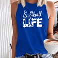 thumbnail image 1 of SDNall Womens Fashion Printed Round-Neck Loose Sleeveless T-shirt Pullover Tops, 1 of 9