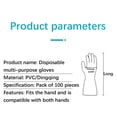 thumbnail image 4 of XYAIYT 100pc Disposable Nitrile Gloves for Dishwashing and Household Use Food Grade Non-Sterile-Free Versatile Protection Safe and Skin-Friendly for Allergies Puncture Resistant, 4 of 8