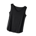 thumbnail image 2 of Débardeur pour Femmes, Camisole Unie pour Femmes Débardeur Ample Sans Manches à Col en V pour Femmes, 2 of 5