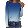 thumbnail image 1 of Hauts à Manches Longues pour Femmes T-Shirt Ample Imprimé Mode pour Femmes Blouse à Manches Longues Col Rond Hauts Décontractés T-Shirts à Manches Longues pour Femmes T-Shirts Longs pour Femmes T-Shirts pour Femmes Mode, 1 of 5