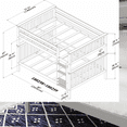 thumbnail image 3 of BEDSMART Solid Wood Full Over Full Bunk Bed | Gray, 3 of 6