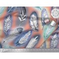 thumbnail image 2 of Soimoi polyester Crepe Fabric Leaves & Feather Print Fabric by Yard 52 Inch Wide, 2 of 3