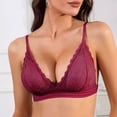 thumbnail image 4 of Wireless Bra For Women, Comfortable Lace Bralette with Breathable Fabric, Removable Padding and Wide Side Bands for Full Coverage and Support, 4 of 8