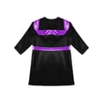 thumbnail image 4 of Yeahdor Enfants Garçons Robe de Boxe Art Martial Muay Thaï Uniforme Manches Longues Kick Boxe Robe à Capuche Ensembles Noir&Violet B 16, 4 of 5