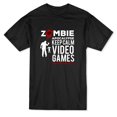 thumbnail image 1 of Zombie Apocalypse Keep Calm Video Games Graphic Men's Black T-shirt, 1 of 1