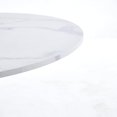 thumbnail image 5 of Velets Tulip Mid Century Modern Dining Table/Coffee Table with Round Top & Pedestal Base, Functional Table for Dining & Living Room - Perfect for Breakfast Nooks & Kitchens (White-Marble Top, 32"), 5 of 5