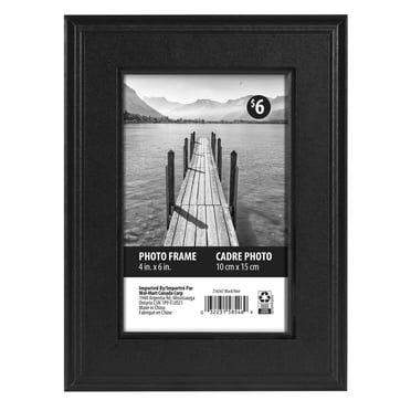 DesignOvation Swift 4" x 6" Black Picture Frame