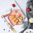 thumbnail image 2 of Assiettes en Paille de Blé Mini Plateau en Paille de Blé Réutilisable Carré Lavable au Lave-Vaisselle et au Micro-Ondes Non Fragile Enfant Adulte Animal de Compagnie Trajet Assiettes Compatibles au Micro-Ondes, 2 of 6