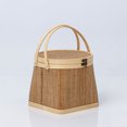 thumbnail image 3 of 1Pc Household Handle Basket Bamboo Woven Storage Basket Storage Container, 3 of 9