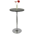 thumbnail image 3 of Table de pub ronde Spectrum de 24 po, noir et chrome, 3 of 4