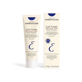 Embryolisse Lait-Crème Effet Rétinol - Hydratant Multi-Usage pour Rides (Crème de Maquillage, Masque Régénérant, Lotion Corporelle Revitalisante) - Texture Crémeuse - Parfum Floral - Peau Sèche et Mature - 75 ml