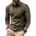thumbnail image 1 of FAIWAD Men's Long Sleeve Shirts Casual Button Down Basic Golf Pullover Tops Lightweight Work Athletic T-Shirt, 1 of 9