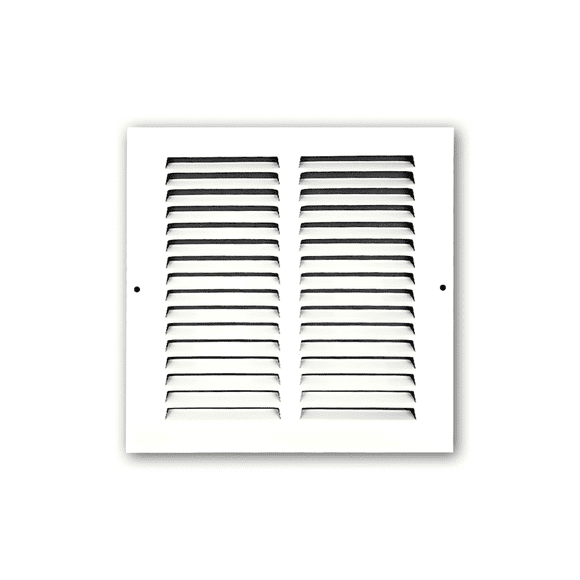 Air Return Grille 1 RA 8″x8″ for Sidewall and Ceiling – Steel Return Air Vent Duct Cover with Screws, Powder-Coated White Finish, Fits Standard Duct Openings, Outer Size 9-3/4″x9-3/4″