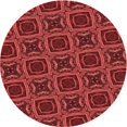 thumbnail image 1 of Ahgly Company Tapis d'Intérieur Ronds de Style Transitionnel Lavables à la Machine, Rouge Canneberge, 8 Pieds Rond, 1 of 7