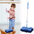 thumbnail image 1 of ZZkhGO Kids Microfiber Flat Mop, Detachable 360 Rotation Mop, Adjustable Handle Mini Mop for Floor Window Car, 1 of 7