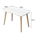 thumbnail image 2 of HEVIRGO Modern Ergonomic Arc Design Thickened Plate Spacious Desktop Computer Desk Solid Wood PC Work Writing Table, 2 of 10