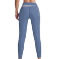 thumbnail image 3 of Clearance,High-Waisted Yoga Pants, Compression Drying, Seamless Design, Women's Fit, Workout, Running, Quick-Dry, Stretchy Material Sporty Fit|Polyester,Blue,Sopatenor, 3 of 7