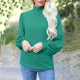 thumbnail image 2 of KIHOUT Spring Winter Womens Tops Blouse Long Sleeve High Collared T-shirts Solid Color Casual Loose Sweatshirt Tops, 2 of 7