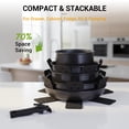 thumbnail image 4 of Ammeloo 18-Piece Ceramic Pots and Pans Set Non Stick, Non Toxic Cookware Set with Removable Handles, Pot Sets for Cooking, Induction Ready, Dishwasher & Oven Safe, PFAS PFOA & PTF, 4 of 8