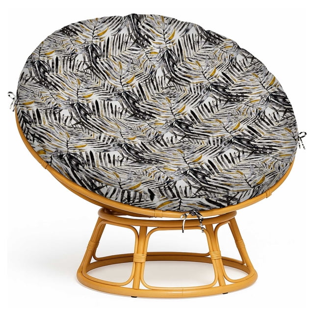Housse de Coussin de Papasan de Rechange 55 Pouces - Imperméable, Résistante aux Déchirures et Élégante - Convient aux Grandes Chaises de Papasan - Motif de Feuilles
