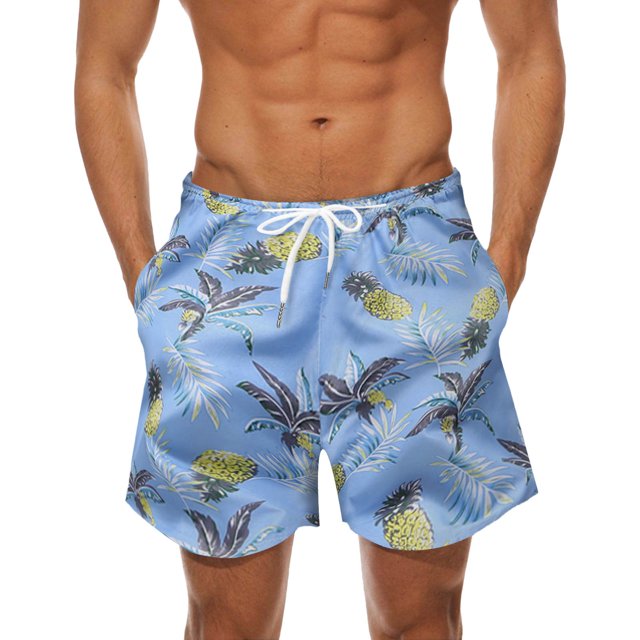Ketyyh-chn99 Mens Board Shorts Swimwear Board Shorts Swimwear Boxer Shorts Board Shorts with Mesh Lining Breathable Beach Shorts Swimwear Bathing Suits Light blue,M