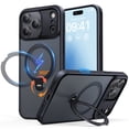 thumbnail image 1 of VENINGO Magnetic Case for iPhone 17 Pro with 360° Rotatable stand, Compatible with Mag-safe, Shock Resistant Slip Resistant iPhone 17 Pro Phone Case 6.3", Black, 1 of 9