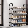thumbnail image 1 of TopLLC Shoe Rack, Shoe Rack Organizer Shoe Rack-multi-layer- Economical Entrance Assembly-multifunctional Plastic-4-layer Storage-wrought Iron Dormitory Storage Rack shoe rack, 1 of 5