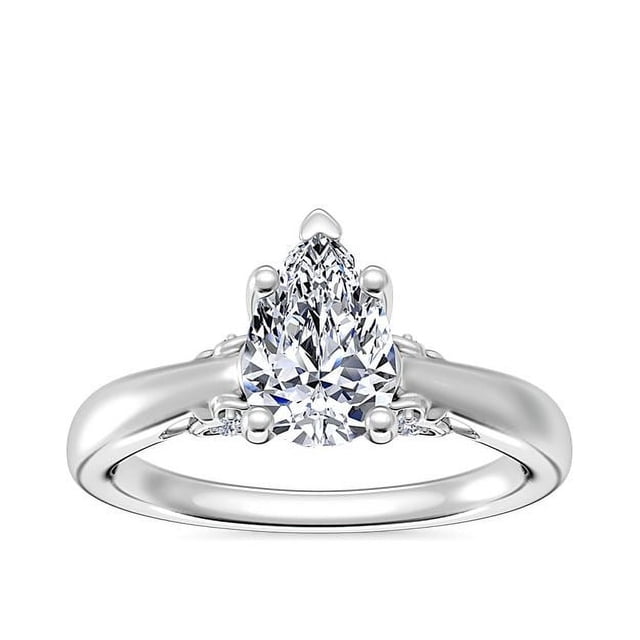 1.20 Carat Excellent Pear Shape Genuine Diamond Latest Design Solitaire Engagement Ring for Ladies Solid 18K Yellow Gold Size 7.5
