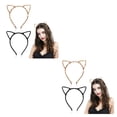 thumbnail image 4 of maskred 2pcs/set Stylish And Serviceable Leopard Kitty Hair Hoops For Daily Cute And Stylish Hoops For Girls 2Set, 4 of 6