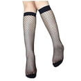 thumbnail image 2 of Chaussettes pour Femmes Adultes 1 Paire Chaussettes Résille Hauteur Genou Serrées Fines Bas Qui Restent en Place Bas Bas de compression Noir, 2 of 7