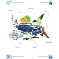 thumbnail image 2 of Vintage Car Air Fresheners Lavender Scent (Pack of 14), 2 of 4