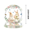 thumbnail image 3 of FcBaudy Easter Theme Party Tableware Set Spring Flower Bunny Disposable Party Supplies Disposable tableware, 3 of 4