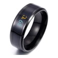 thumbnail image 1 of Dvkptbk Copper Ring Fashion Physical Intelligent Temperature Couple Mood Display Jewelry, 1 of 2