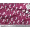thumbnail image 3 of Soimoi Velvet Fabric Jellyfish & Seahorse Ocean Print Fabric by The Yard 58 Inch Wide, 3 of 3